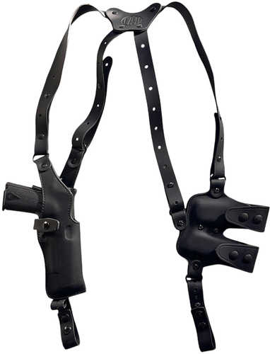 1791 Gunleather NSS2.1SBLVR Optic Ready Shoulder Vertical Black Fits Glock 17 Right Hand