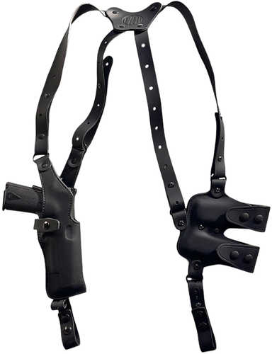 1791 Gunleather NSS2.4SBLVR Optic Ready Shoulder Vertical Black Fits Sig P320 Right Hand