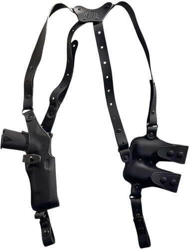 1791 Gunleather NSS1SBLVR Optic Ready Shoulder Vertical Black Fits 1911 Right Hand