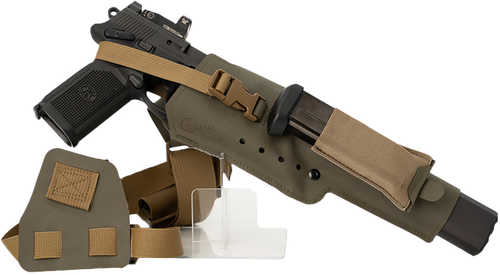 Cole-tac VWX106 Varmint Wrangler Xl <span style="font-weight:bolder; ">Pistol</span> Holder Chest Ranger Green Left Hand