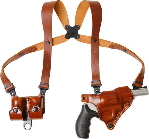 Galco MCII104 Miami Classic II Shoulder System Shoulder Fits Chest Up To 56"/Sig P365 X Macro Tan Steerhide Right Hand