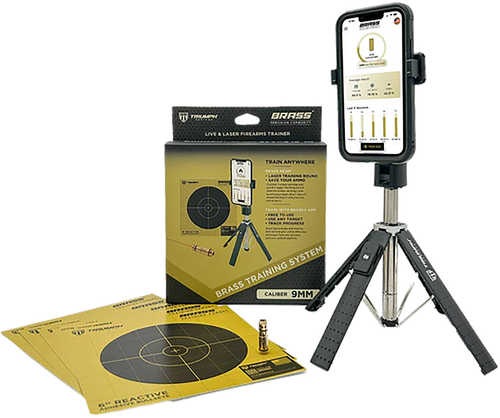 Triumph Systems TSBBBSSS Brass Training System 9mm Laser/Targets/Phone Stand