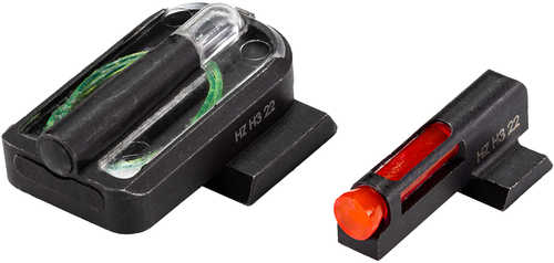HiViz RGMFD21 FastDot H3 Red/Fiber Optic Green Tritium Black Frame Fits Ruger Max-9