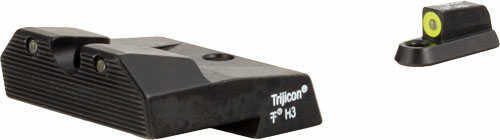 Trijicon 601080 HD XR Night Sight Set Green Tritium/Yellow Outline Front, Green Tritium Rear, Black Frame, Fits CZ P-10/