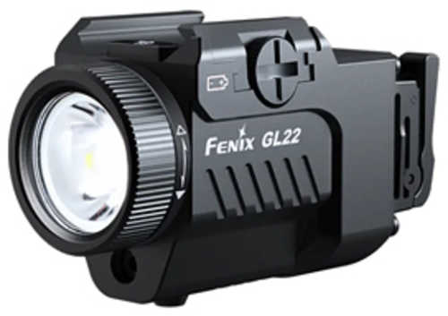 FENIX GL22 Weapon Light White LED with Red Laser 750 Lumens 2.64" Long Fits GLOCK and 1913 Rails Includes Rechargeable 1