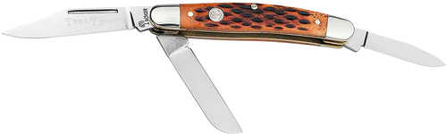 Boker 110852 Stockman Traditional Medium Clip Point/Sheepsfoot/Spey Plain D2 Steel Blade Brown Jigged Bone Handle