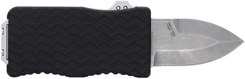 Schrade 1135969 Uproar Automatic Mini 1.90" OTF Dagger Plain Satin D2 Steel Blade, Black Textured Aluminum Handle