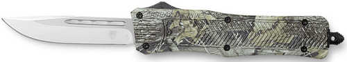 CobraTec Knives MWDCTK1MDNS CTK-1 American Flag Medium 3" OTF Drop Point Plain D2 Steel Blade, 5" Woodland Camo Aluminum