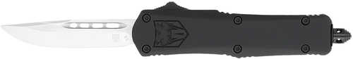 CobraTec Knives SBFS3DNS FS-3 Small 2.75" OTF Drop Point Plain D2 Steel Blade, 4.25" Black Aluminum Alloy Handle