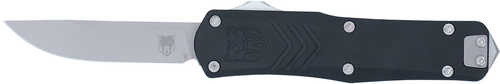 CobraTec Knives SBLKFSXGEN3DNS FS-X Gen III Small 2.75" OTF Drop Point Plain Stonewashed D2 Steel Blade, 3.88" Aluminum