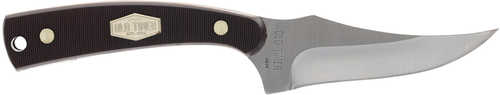 Old Timer 1227067 Sharpfinger 1.60"/3.25" Folding/Fixed Plain Satin Stainless Steel Blade 2.20"/3.75" Brown W/Brass Sawc