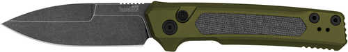 Kershaw 7205 Launch 22 Automatic 3.45" Folding Spear Point Plain CPM MagnaCut Steel Blade, OD Green Anodized W/Black Mic