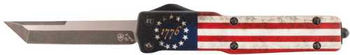 Temp MZBRF121 Slim Zinc Betsy Ross Flag Dagger