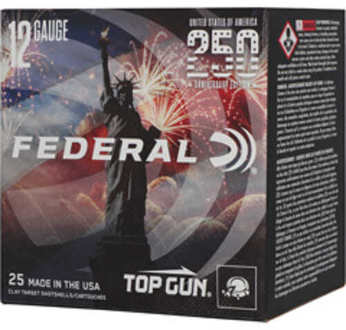 Federal Top Gun 12 Gauge 2.75" #8 1.125 Lead 25 Rounds per Box TGL12US 8USA