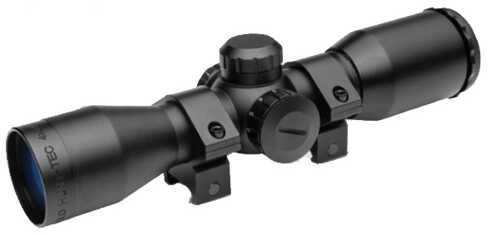 Hunt Tec Compact Riflescope, 4x32mm Illuminated Reticle with Rings, Black Md: TG8504AL