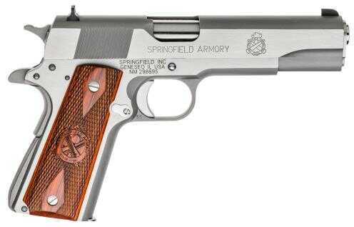 Springfield Armory 1911 Loaded 45 ACP 5'' Barrel 7 Round Cocobolo Wood Grip Stainless Steel Finish Semi Automatic Pistol