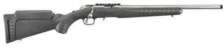 Ruger Rifle American Standard 22 LR 18" Threaded Barrel 10 Round Black Synthetic Stock Stainless Finish