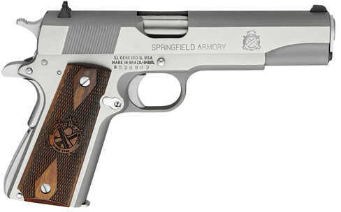 Springfield Armory 1911 Mil-Spec 45 ACP Stainless Steel 5" Barrel Combat Sights Semi Automatic Pistol California Compliant