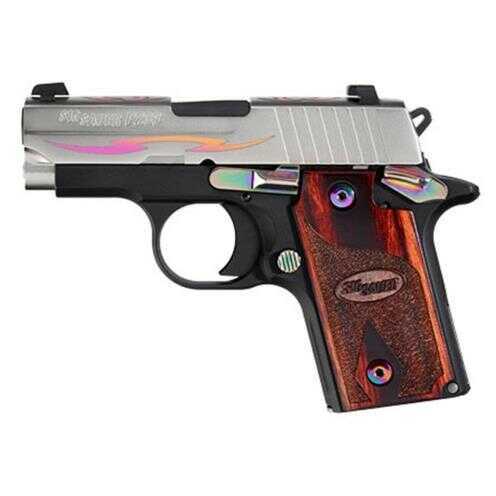 Sig Sauer P238 380 ACP 2.7" Barrel 7 Round Stainless Steel Rainbow Tribal Semi Automatic Pistol 238380NSSTRIBALCRG