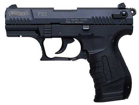 Walther P22 Series Pistol 22 Long Rifle 10 Round 3.4"Barrel Double Action Black With Laser Semi Automatic PistolWAP22010