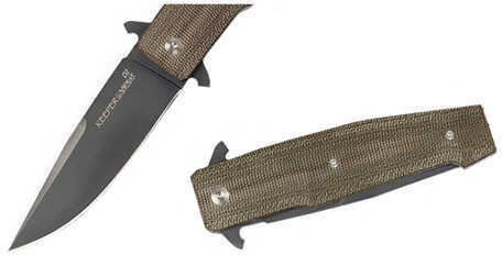 CAS Hanwei Keeper-Folder Green Micarta, PVD Coated KV0133