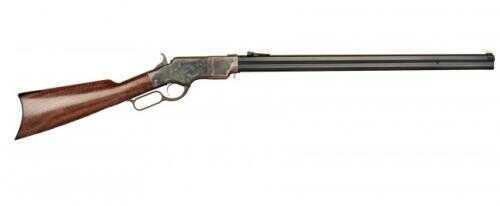 Cimarron 1860 Steel Framed Lever Action Henry Rifle 45 Colt 24" Barrel 12 Round Case Hardened Standard Blued Finish Walnut Stock CA236