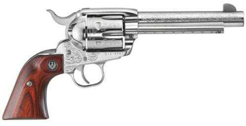 Ruger Talo Vaquero 45 Colt 5.5" Barrel 6 Round Diamond Wood Grip Fully Engraved Stainless Steel Revolver