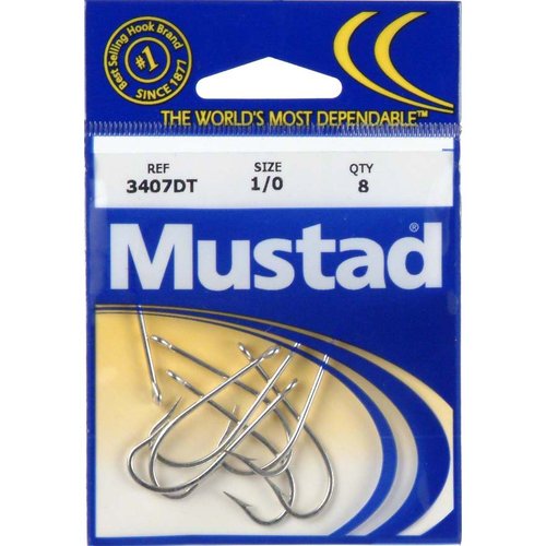 Mustad Hooks Poly Bag Tin OShaughnessy 10/ctn 3407P-5/0