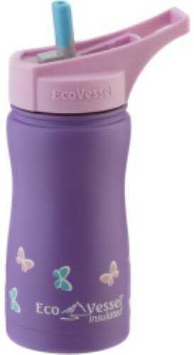 EcoVessel Vessel Frost Insulated Bottle w/Spout Butterfly 13oz