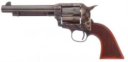 Taylor <span style="font-weight:bolder; ">Uberti</span> Short Stroke Runnin Iron 1873 Revolver 357 Mag With Low Flat Hammer Spur, Checkered Grip, And Case Hardened Frame 5.5" Barrel Model 556211