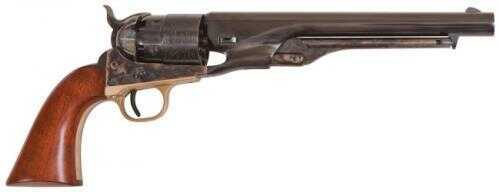 Cimarron 1860 Army Civilian Percussion Revolver 44 Caliber 8" Barrel Color Case Hardened Brass Walnut Grip Standard Blued Finish