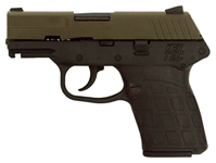 Kel-Tec PF-9 Semi Auto Handgun 9mm Luger 3.1" Barrel 7 Rounds Black Polymer Grips OD Green Slide