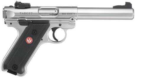 Ruger MK IV Target 22 Long Rifle Pistol 5.5" Barrel 10 Round Stainless Steel Finish Black Grip 40103