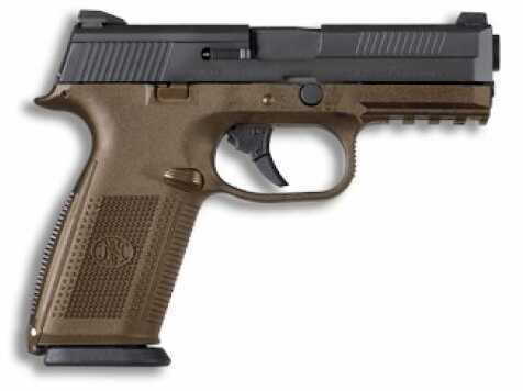 FNH USA FNS-40 Pistol 40 S&W 4" Barrel Flat Dark Earth Frame Black Slide Fixed 3 Dot Sight Semi Automatic FXS 3X14