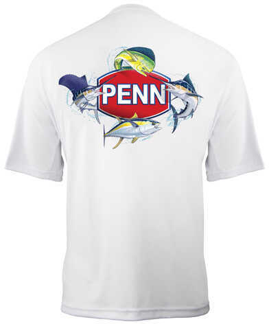 Penn Men's White Short Sleeve Performance Shirt Medium 1290043