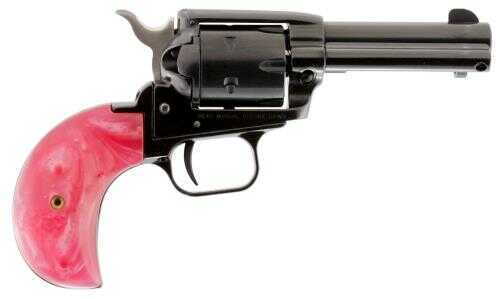 Heritage Rough Rider Revolver 22 Long Rifle / 22 Mag 3.50" Barrel Blued Finish <span style="font-weight:bolder; ">Pink</span> Bird Head Grip