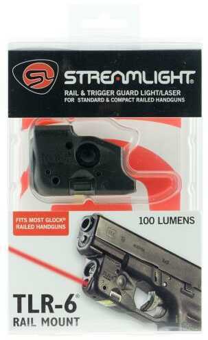 Streamlight TLR-6 Fits Glock 17/22 and 19/23 Black White LED and Red Laser Includes 2 CR 1/3N Lithium Batteries 69290