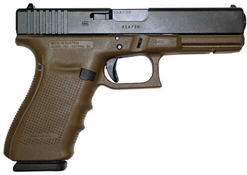 Glock Semi-Auto Pistol G20 Gen4 Flat Dark Earth 10mm 10+1 4.61 Inch Barrel Fixed Sight 3-10 Round Mags Accessory Rail