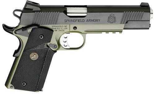 Springfield Armory 1911 45 ACP 5" Barrel OD Green G10 Grip Black Kote Single Action Semi Automatic Pistol