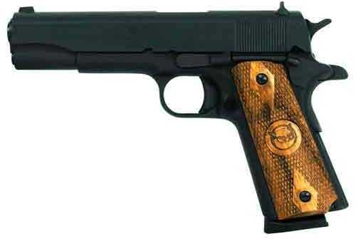 Iver Johnson Arms 1911A1 Standard 45 ACP 5" Barrel Fixed Sight 8 Round Matte Finish Wood Grip Semi-Auto Pistol