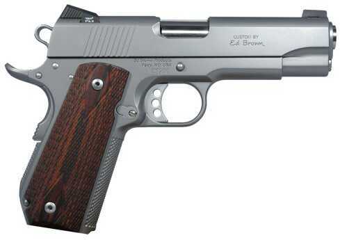 Ed Brown Products Ebc-ss-9mm Pistol 4.2" Barrel 7 Rounds Com Bobtail Stainless Steel with Laminate Wood Grips