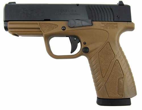 Pistol Bersa BPCC Concealed Carry DAO 9mm 3.3" Barrel 8+1 Rounds Flat Dark Earth Poly Grip/Frame Black