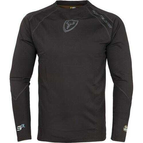 ScentBlocker Mens Black Out 1.5 Performance Long Sleeve Crew Shirt in Size Large