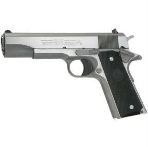 Colt 1911 Government 45 ACP 5" Barrel 7rd Black Compsite & G10 Grips Stainless FinishSemi Automatic Pistol O1091Z1