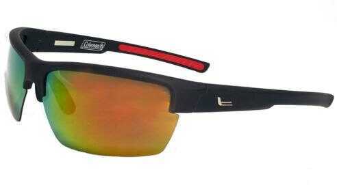 Coleman Summit - Shiny Black Half Frame with Red Mirror Lens C6048 C2
