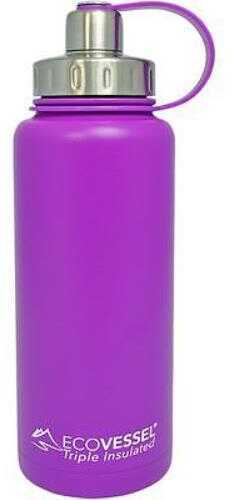 EcoVessel Vessel Boulder Insulated Water Bottle Purple 32 oz