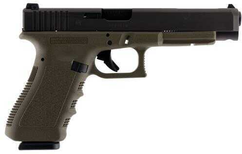 Glock G34 Gen 3 Semi-Auto Pistol Double 9mm Luger 5.3" 17+1 OD Green Grip Black Slide
