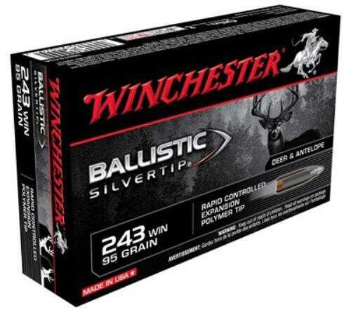 243 Winchester 20 Rounds Ammunition 95 Grain Ballistic Tip