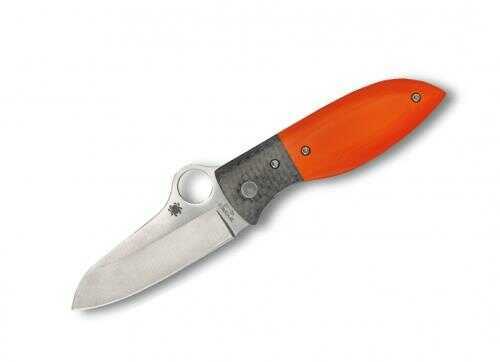 Spyderco Firefly Folding 2.74" VG10 Plain Blade, Orange G10 Handles Md: C184GPOR