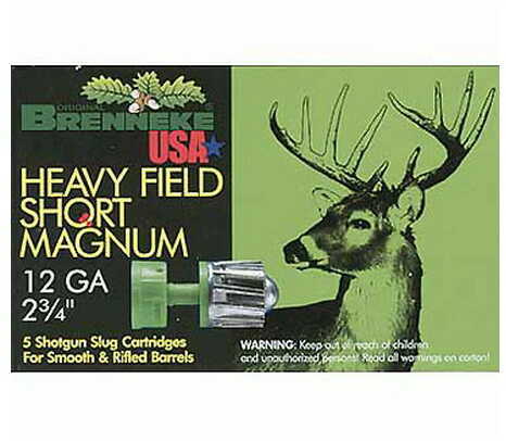 Brenneke Heavy Field Short Magnum 12 Gauge 2 3/4" (Per 5) SL-122HFSGL-1207825